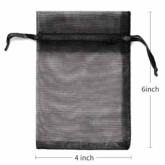 100 Pcs 4x6 Inch Mesh Organza Bags Drawstring Jewelry Pouches Gifts - Picture 3 of 3